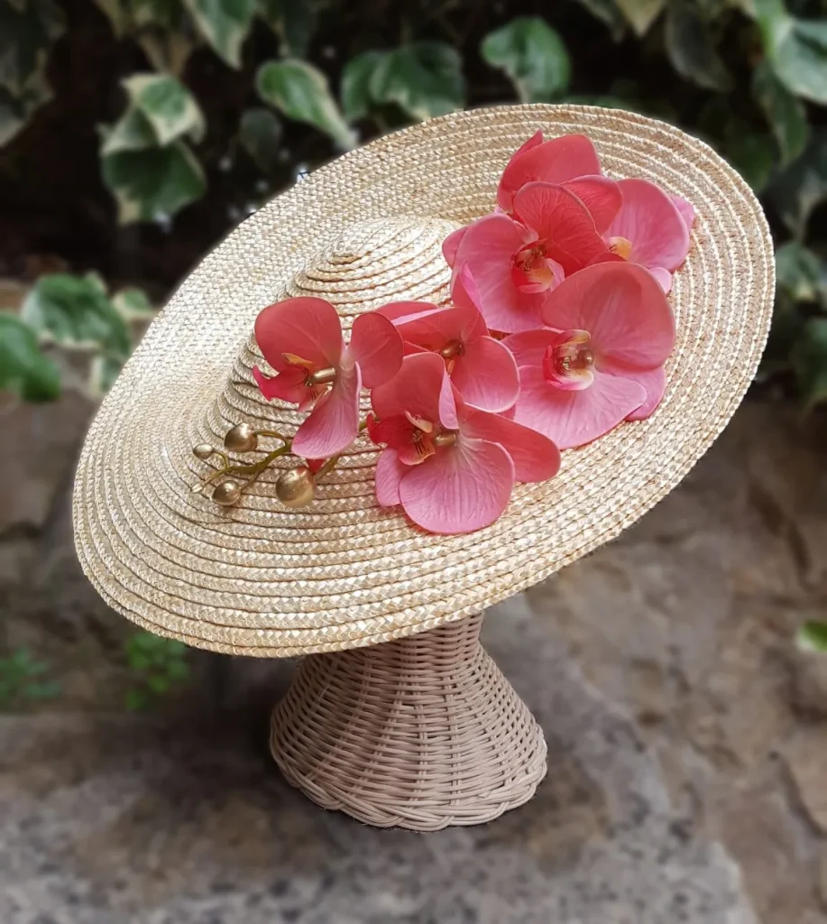 Pamela natural con flores rosas